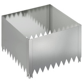 Krawężnik do trawnika 4 szt. 60 x 60 x 35 cm Stal srebrny