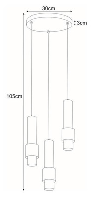 Lampa wisząca K-4718 z serii PERN KAJA 3xGU10