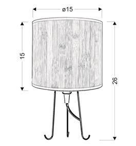 Lampa stołowa druciane nóżki sosna Adora 41-03300