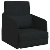 Sofa Bed Czarny 65 x 80 x 83 cm tkanina