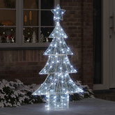 Choinka z 160 diodami LED Zimna biel 150 cm Akryl