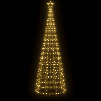 vidaXL Choinka z lampek, z kołkami, 570 ciepłych białych LED, 300 cm