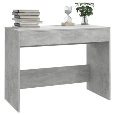 vidaXL Biurko, szarość betonu, 101x50x76,5 cm, materiał drewnopochodny