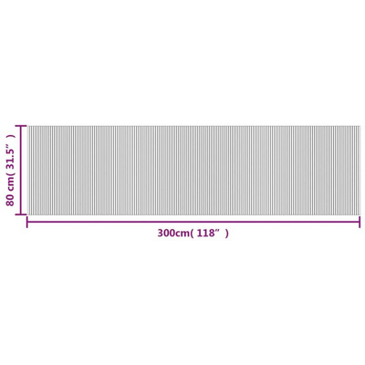 vidaXL Dywan prostokątny, jasny naturalny, 80x300 cm, bambusowy