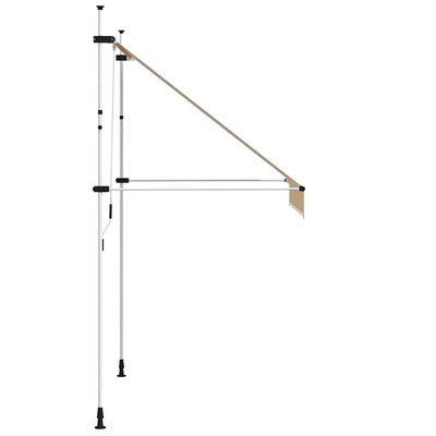 Markiza zwijana ręcznie, 200 cm, pomarańczowo-białe pasy