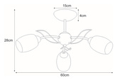 Lampa sufitowa K-JSL-6093/3 CHR z serii XENA KAJA