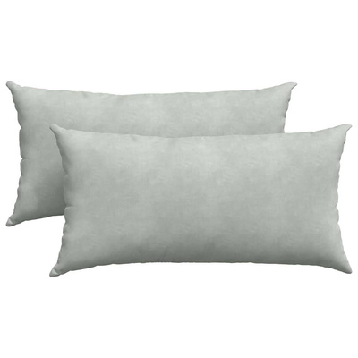 Poduszki na sofę 2 pcs Jasnoszary 80 x 40 cm Tkanina sztruksowa
