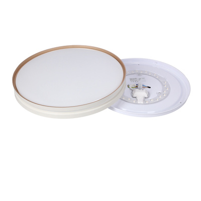 Montana Lampa sufitowa plafon biały+złoty 24w led 40 cm klosz biały