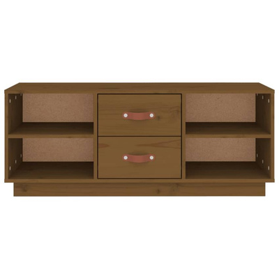 vidaXL Szafka pod TV, miodowy brąz, 100x34x40 cm, lite drewno sosnowe