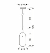 Lampa wisząca FIUGGI różowa - ze szklanym z podłużnym – minimalistyczna lampa LED nad stół