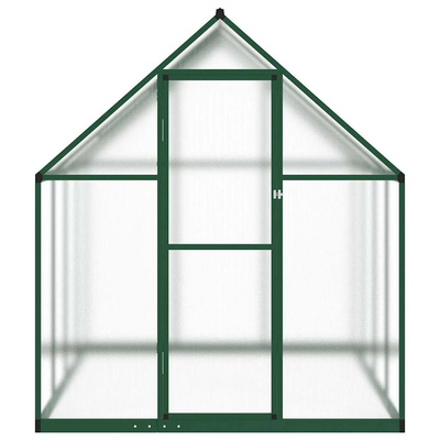 Szklarnia z ramą podstawy, zielona, 224x169x195 cm, aluminium
