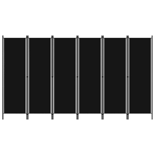 Parawan 6-panelowy, czarny, 300 x 180 cm