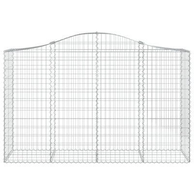 Kosze gabionowe, 12 szt, 200x50x120/140cm, galwanizowane żelazo