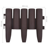 Obrzeża trawnikowe, 36 szt., brązowe, 10 m, PP