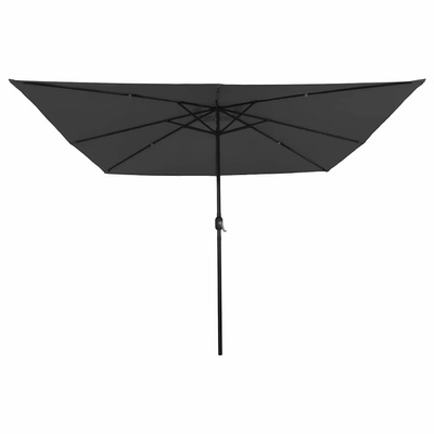 Parasolka ogrodowa Antracyt 295 x 295 x 245 cm Poliester i Stal