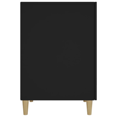 vidaXL Biurko, czarne, 140x50x75 cm, materiał drewnopochodny