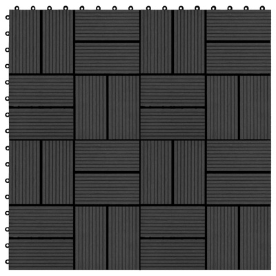 Płytka Tarasowa 11 pcs Czarny 30 x 30 cm