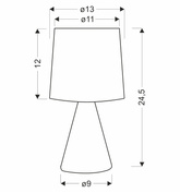 SATTI lampka stołowa szarozielona ceramiczna z abażurem E14 1x40W elegancka dekoracyjna do salonu sypialni gabinetu klasyczny styl