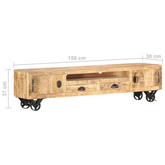 vidaXL Szafka pod TV, 150x30x37 cm, lite drewno mango