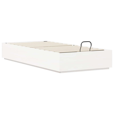 Rama Łóżka Otomanowego z Przechowalnią Biały 90 x 200 cm
