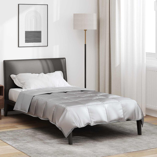 Kołdra na cały rok Srebrny 140 x 220 cm Satyna i Mikrofibra