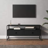 Szafka pod TV, czarna, 100x35x45 cm, materiał drewnopochodny vidaXL