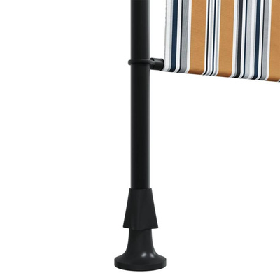 vidaXL Roleta zewnętrzna, żółto-biała, 200x270 cm, tkanina i stal