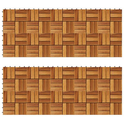 Płytka Tarasowa 20 pcs brązowy 30 x 30 cm Drewno Akacjowe