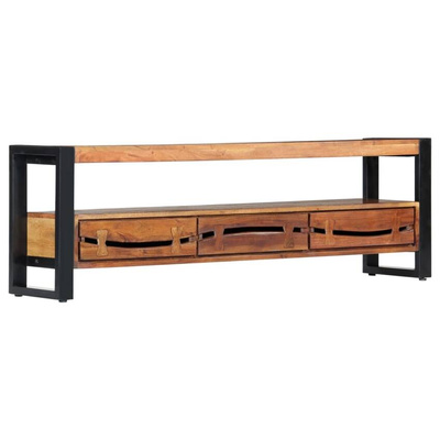 vidaXL Szafka pod TV, 140 x 30 x 45 cm, lite drewno akacjowe