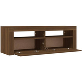 vidaXL Szafka pod TV z oświetleniem LED, brązowy dąb, 120x35x40 cm model standard