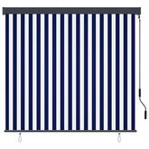 Roleta Niebieski i biały 180 x 250 cm Materiał i Aluminium