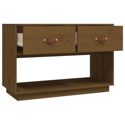 vidaXL Szafka pod TV, miodowy brąz, 90x40x60 cm, lite drewno sosnowe