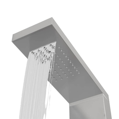 Panel prysznicowy ze stali nierdzewnej, kwadratowy vidaXL