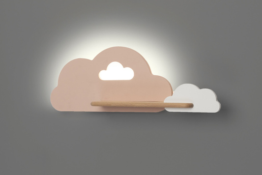 Kinkiet Cloud do pokoju dziecięcego chmurka z półką wbudowany LED 5W