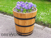 Duża donica ogrodowa doniczka drewniana  szerokość 20 cm wysokość 15 cm