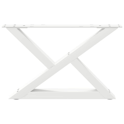 Nogi do stolika kawowego 2 szt. Białe 60x(30-31,3) cm Stal