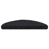 Maty na schody samoprzylepne 10 szt. 56x17x3 cm czarne półokrągłe