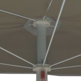 Półokrągły parasol ogrodowy na słupku, 180x90 cm, piaskowy