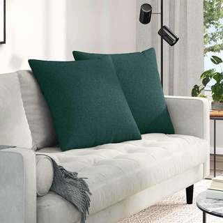 Poduszki na sofę 2 pcs Ciemna zieleń 60 x 60 cm tkanina