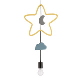 Trio shs p lampa wisząca czarny 3x20W E27 iq kids multi kolor