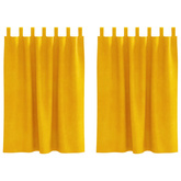 Zasłony zaciemniające 2 pcs Musztardowy Żółty 140 x 140 cm