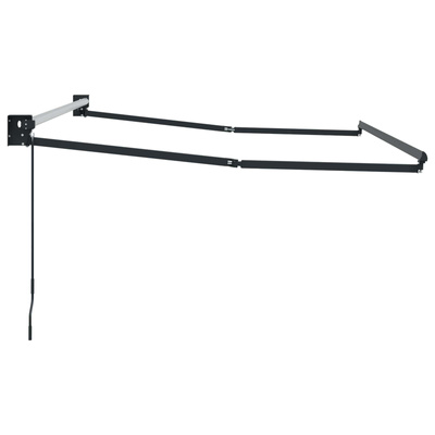 Ręczna markiza chowana Antracyt 3 x 2 m Aluminium