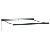 Zwijana markiza, pomarańcz i brąz, 3x2,5 m, tkanina i aluminium