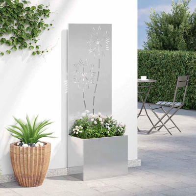 Ekran zapewniający prywatność w ogrodzie Srebrny 50 x 150 cm