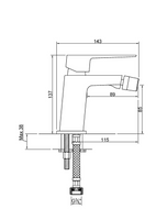 Bateria bidetowa Paros chrom  Invena