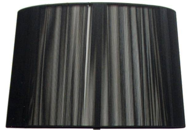 Abażur czarny 35x22cm do lampy podłogowej Gillenia