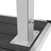 Prysznic ogrodowy z podstawą, WPC, stal nierdzewna