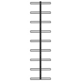 Ścienny uchwyt na 9 butelek wina, czarny, żelazny