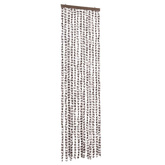 Zasłona przeciwko owadom, kolor taupe i biel, 56x185 cm, szenil