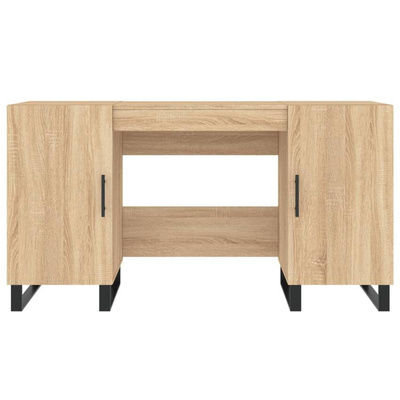 vidaXL Biurko, dąb sonoma, 140x50x75 cm, materiał drewnopochodny wariant 4
